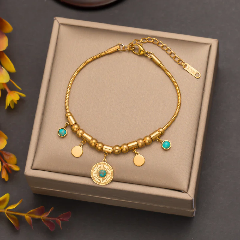 [Sle2014] round Brand Turquoise Gold