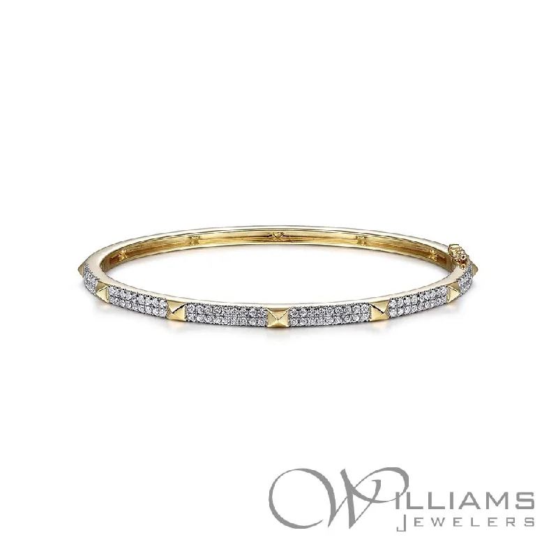 diamond tennis bangles for women -Gabriel & Co. Demure 14 Karat Diamond Bracelet