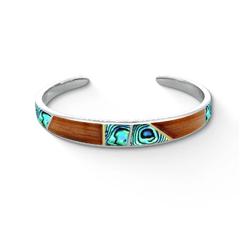 ethnic charm bracelets for women -Inlay Cuff Bracelet