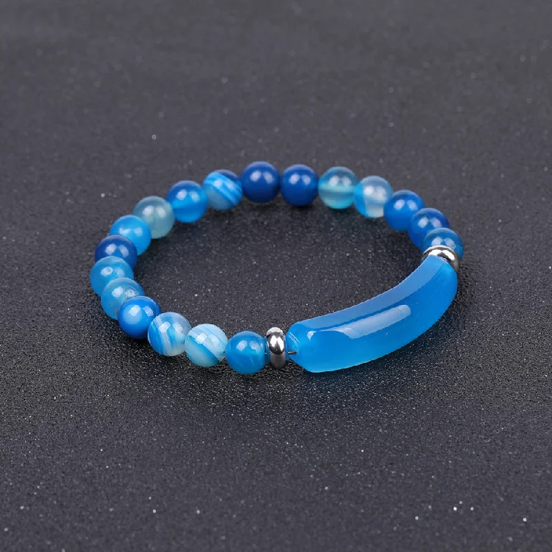 Sl245a12 Striped Blue Agate