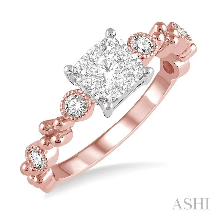 fancy engagement rings for women -PRINCESS SHAPE LOVEBRIGHT DIAMOND RING