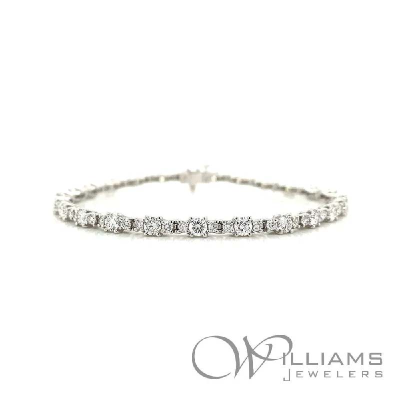 leather cuff bracelets for women -Williams Signature 18 Karat Diamond Bracelet