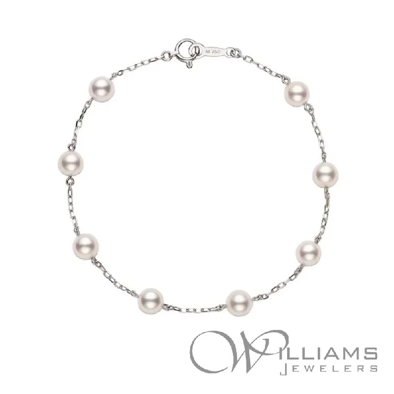 personalized bracelets for women -Mikimoto 18 Karat Pearl Bracelet