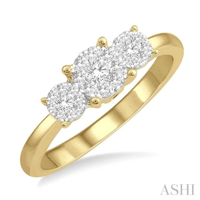 antique engagement rings for women -ROUND SHAPE PAST PRESENT & FUTURE LOVEBRIGHT ESSENTIAL DIAMOND ENGAGEMENT RING