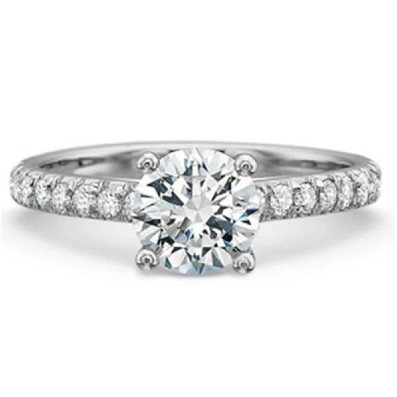 eco-friendly engagement rings for women -Engagement Rings-Prong Set