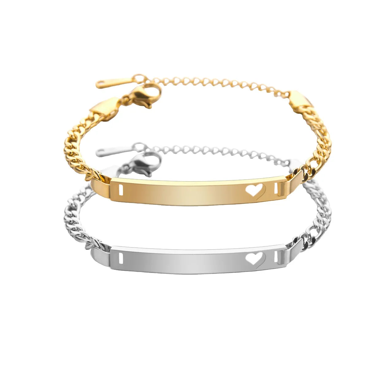 charm bracelets for women -1 Piece Simple Style Geometric Stainless Steel Plating Bracelets