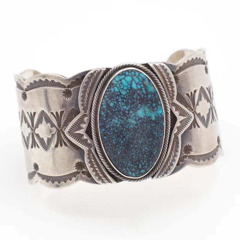 celestial bangles for women -Wilson Begay Navajo Handmade Sterling Silver Natural Turquoise Cuff Bracelet