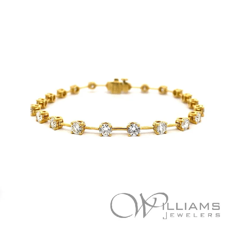 luxe gold bracelets for women -Williams Signature 18 Karat Diamond Bracelet