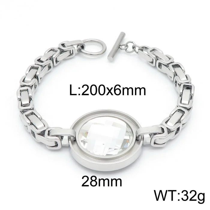 Steel White Bracelet Kb139188-Z