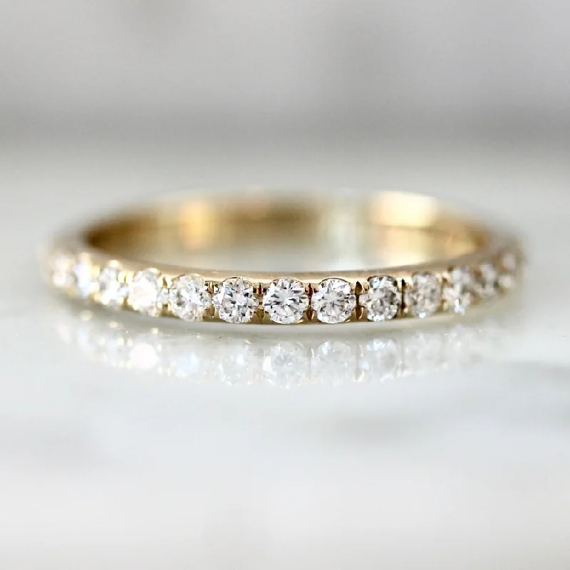 custom halo engagement rings for women -In Synch White Diamond Band